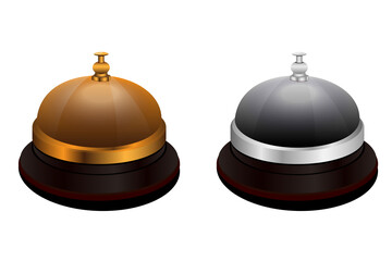 Fototapeta premium gold and silver bell on white background vector design