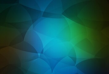 Obraz premium Dark Blue, Green vector template with crystals, triangles.