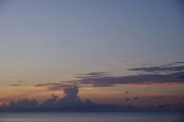 Keuken foto achterwand Seven Mile Beach, Grand Cayman Perfect end of the day on the west end of the Cayman Island of the British West Indies looking out over the ocean and beautiful clouds