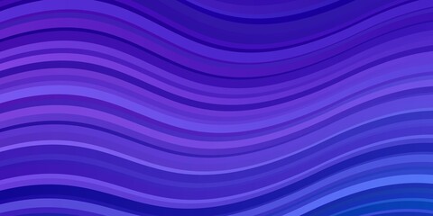 Light Purple vector template with curved lines.