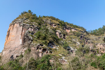 Fototapeta na wymiar Mountains with world geology and Danxia landform