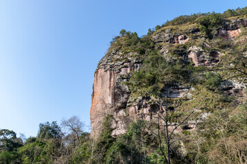 Fototapeta na wymiar Mountains with world geology and Danxia landform