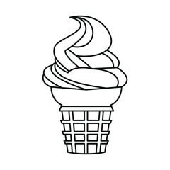 Soft Ice Cream line icon vector