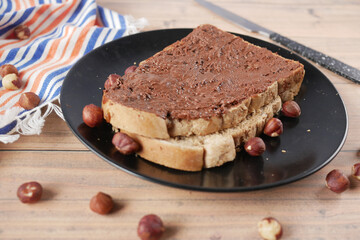 Chocolate Hazelnut Spread on Toast