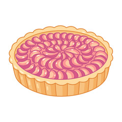 Cartoon plum pie drawing