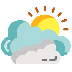 cloudy flat icon