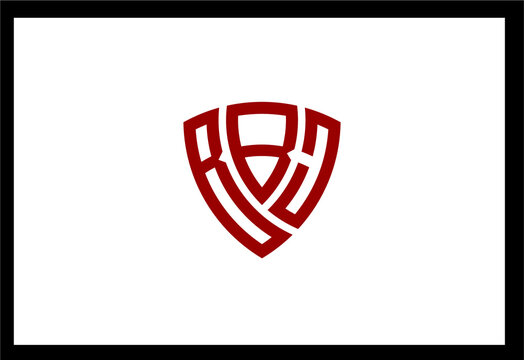 BBJ creative letter shield logo design vector icon illustration