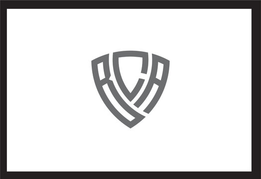 BCA creative letter shield logo design vector icon illustration