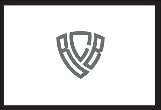 BCB creative letter shield logo design vector icon illustration