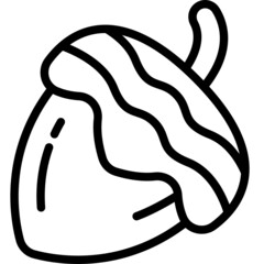 acorn line icon