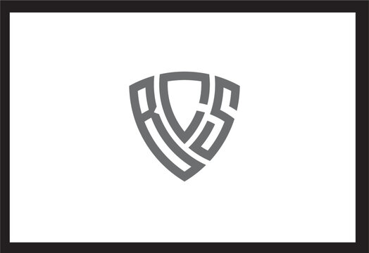 BCS creative letter shield logo design vector icon illustration