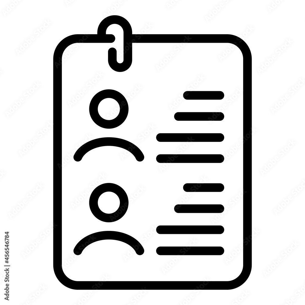 Poster work paper icon outline vector. document stack. office file