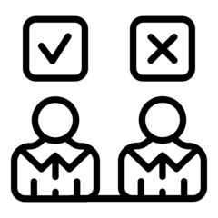 Office workers icon outline vector. Business people. Work person