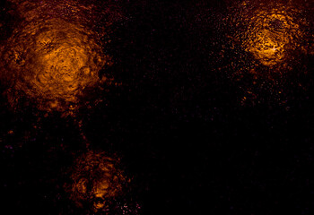 Fototapeta na wymiar Abstract blackground ,Creating reflections of light bulbs flickering in water during rain. and add color