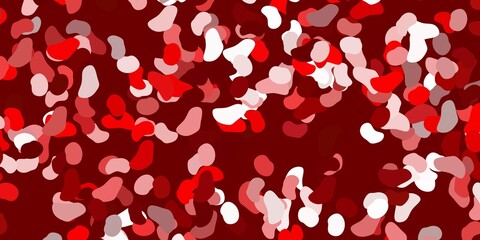 Obraz premium Light red vector texture with memphis shapes.