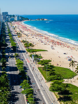 Ipanema Beach From Above At Rio De Janeiro Stock Photo Adobe Stock