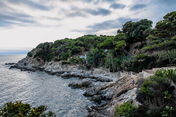 Fototapeta na wymiar Cala Banys view in Lloret de mar