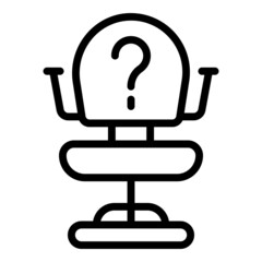 Free manager chair icon outline vector. Office vacant. Job work
