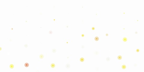 Light orange vector natural layout with flowers.