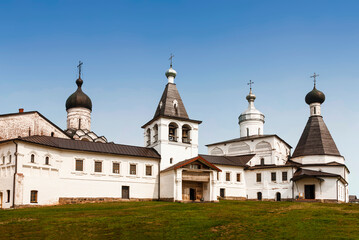 Fototapeta na wymiar The architectural ensemble of the Ferapontov Belozersky monastery, a monument from the UNESCO World Heritage List. Vologda Region, Russia