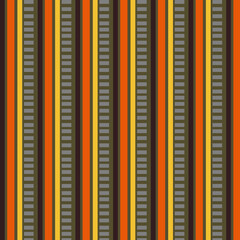 Vertical Stripes Seamless Pattern. Orange,yellow,brown lines abstract vector background. 