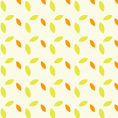 Pattern with autumn leaves of different colors.