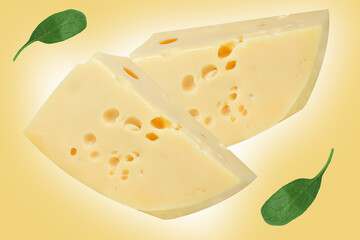 Spiced ham on an isolated white background.
