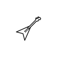 Profession of a musician concept. Line icon of  electric guitar