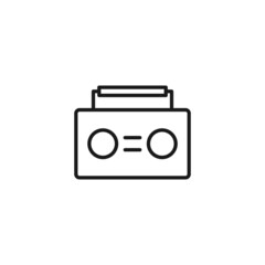 Profession of a musician concept. Line icon of tape recorder