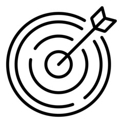 Arch target icon outline vector. Archery aim. Game archer