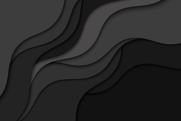 Illustration with waves. Curve lines. Abstract wavy paper background. 