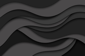 Illustration with waves. Curve lines. Abstract wavy paper background. 