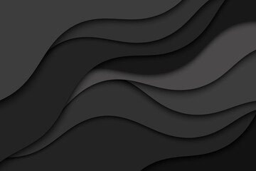 Illustration with waves. Curve lines. Abstract wavy paper background. 
