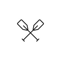 Profession of a sailor concept. Line icon of paddles