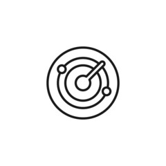Profession of a sailor concept. Line icon of radar