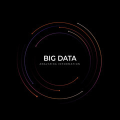 Big data of future technologies, digital line effect background