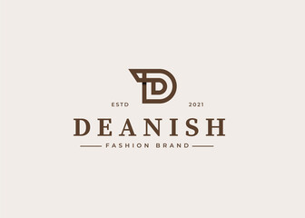 Minimalist initial D letter logo design template, Vector illustrations
