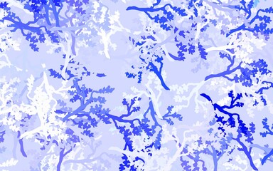 Light Purple vector natural background with leaves, branches.