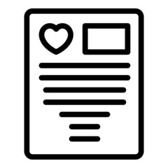 Love letter icon outline vector. Mail envelope. Message card
