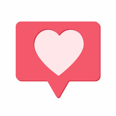 Notification Like icon. Social network app icon.