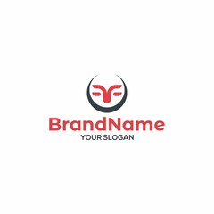 Obraz premium Simple FF Logo Design Vector