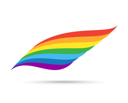 LGBT pride flag icon. Rainbow pride flag banner. Lesbian, gay, bisexual and transgender symbol. Stop homophobia, pride day and LGBT rights rainbow banner. Love equity and diversity culture. Vector