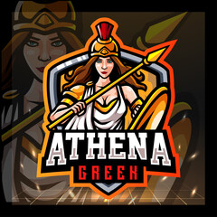 Athena greek mascot. esport logo design