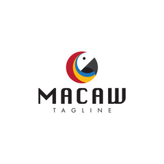 Macaw. Logo template. © AND79