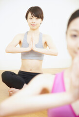 Fototapeta premium Woman in prayer position