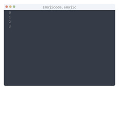 Emojicode language Hello World program sample in editor window