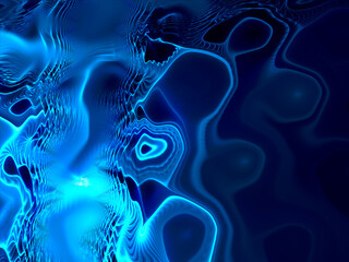 Blurred fractal background with waves and copy space - 3d illustration