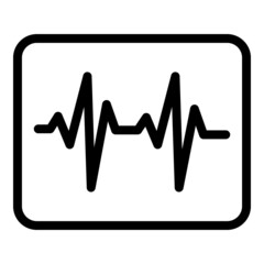 Heart rate diagram icon outline vector. Monitor pulse. Beat ekg