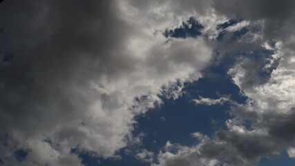 Time lapse of clouds in the sky.