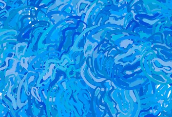 Light BLUE vector texture with wry lines.